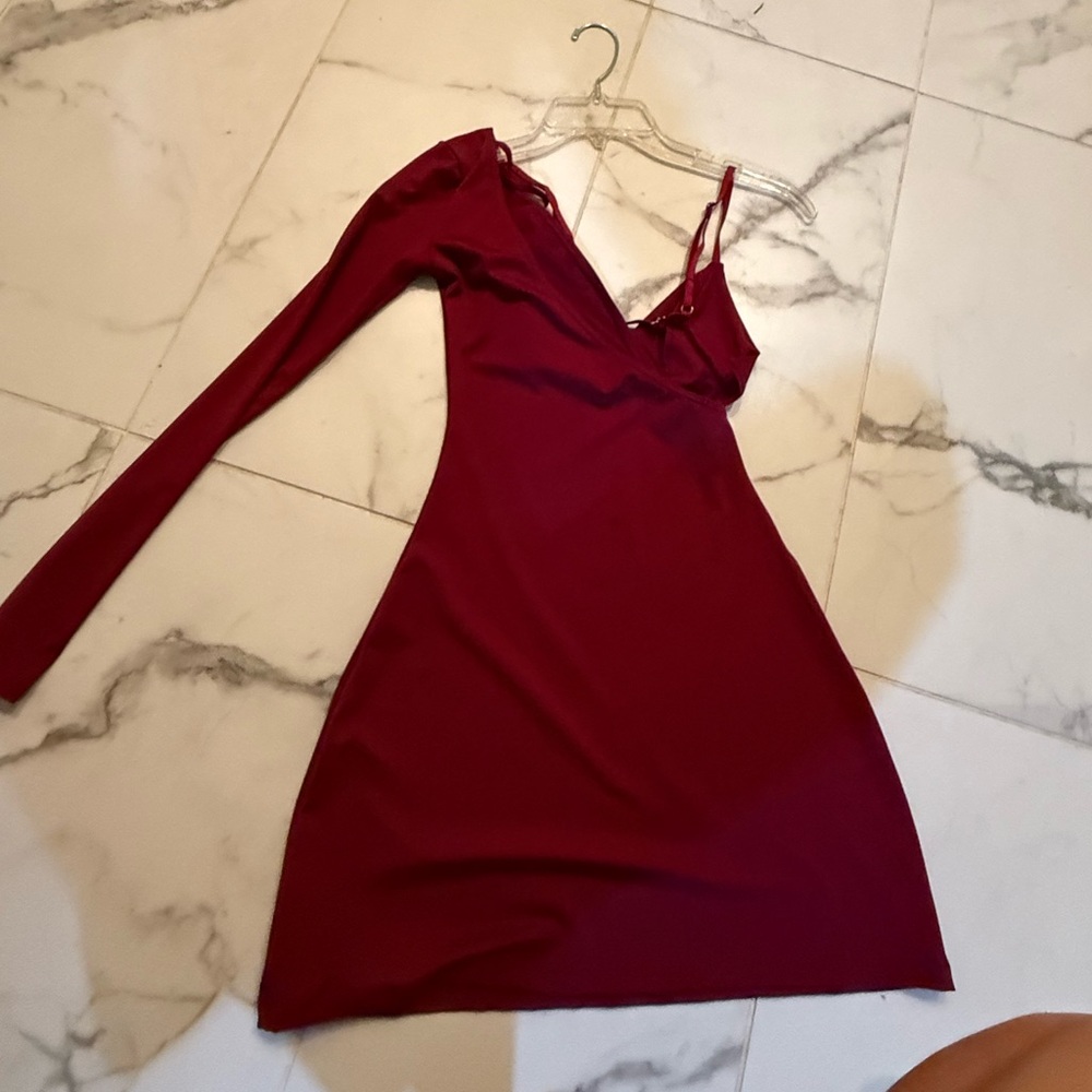 OW burgundy mini dress size XS